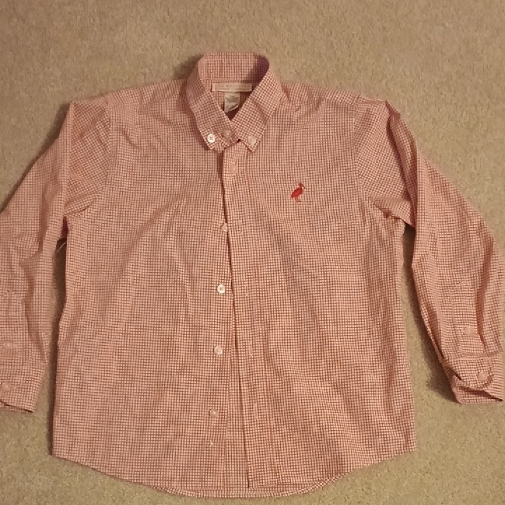 Beaufort Bonnet Boys Size 6, Long Sleeve Button Down (Red Plaid)